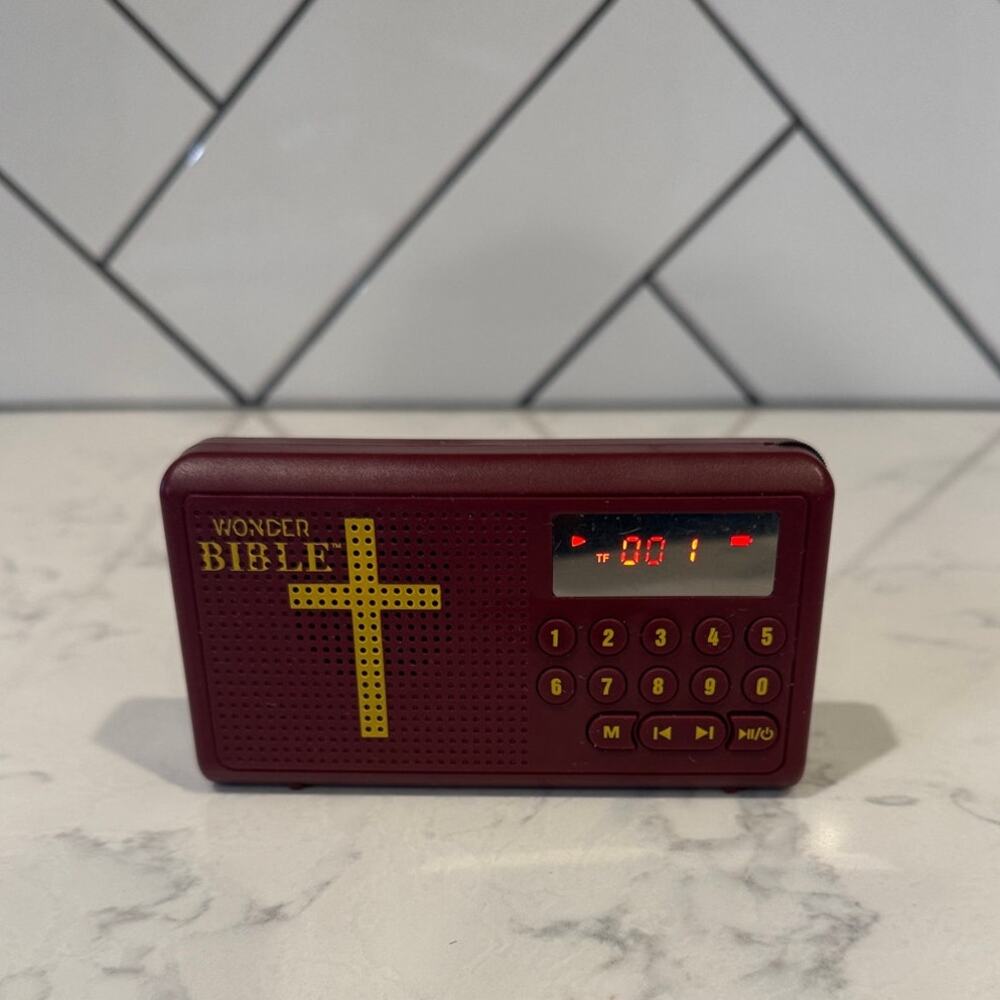 Portable Burgundy Audio Player